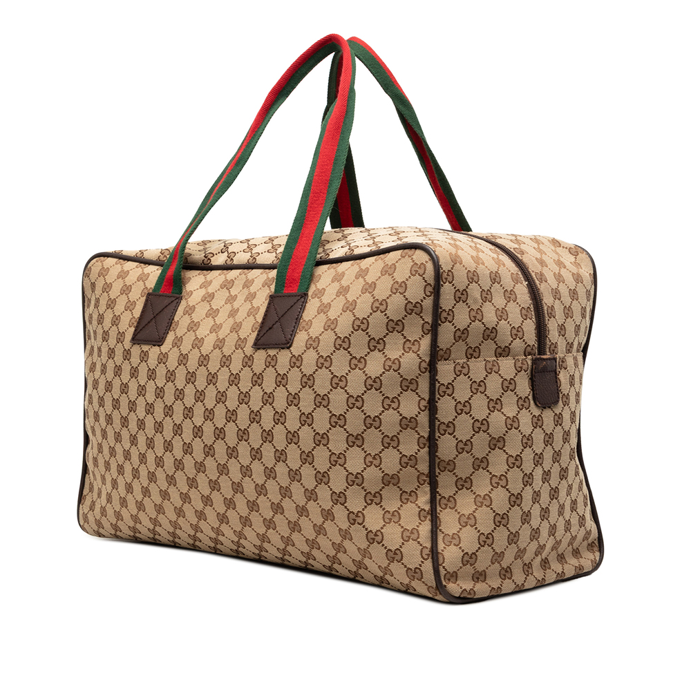 Pre-Loved Gucci GG Canvas Web Travel Bag - Picture 2 of 8